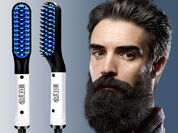 Cepillo alisador peine para barba y cabello para aseo masculino