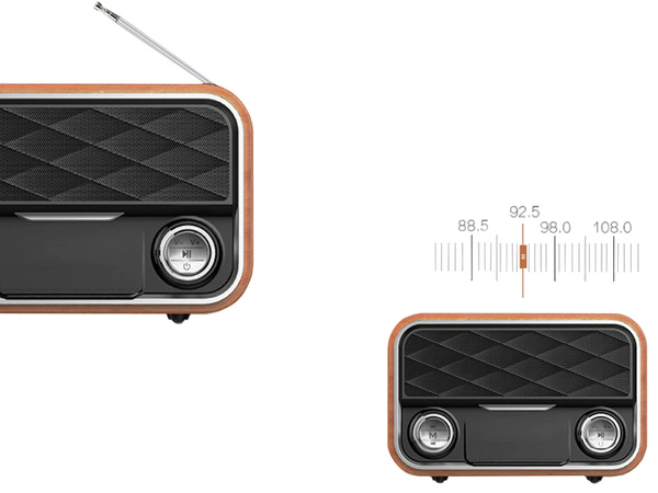 Cocina radio fm altavoz portátil bluetooth aux