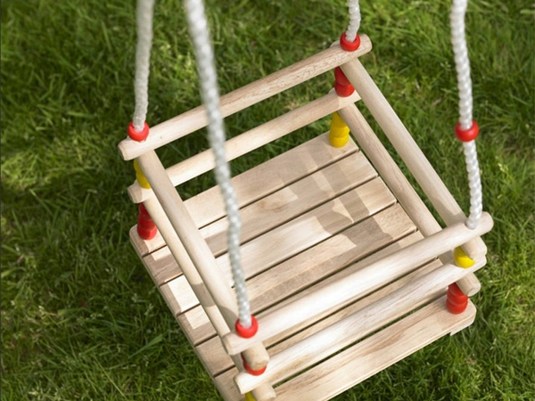 Columpio de jardín infantil sillón mecedora barandilla de madera para jardín casa