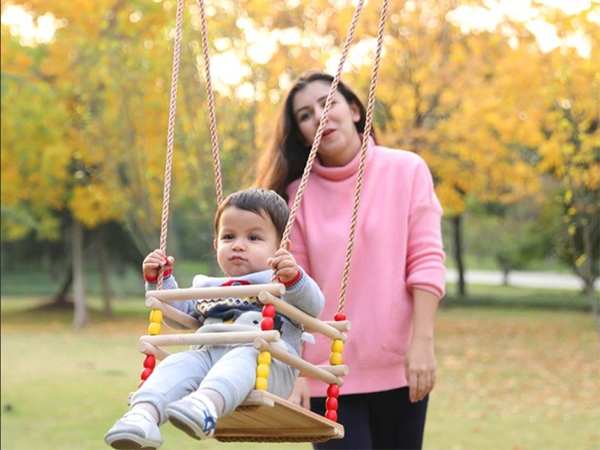 Columpio de jardín infantil sillón mecedora barandilla de madera para jardín casa