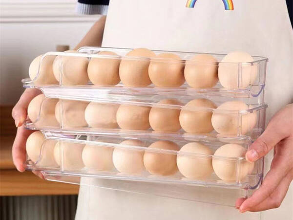 Contenedor huevera nevera organizador para 14pcs bandeja de huevos