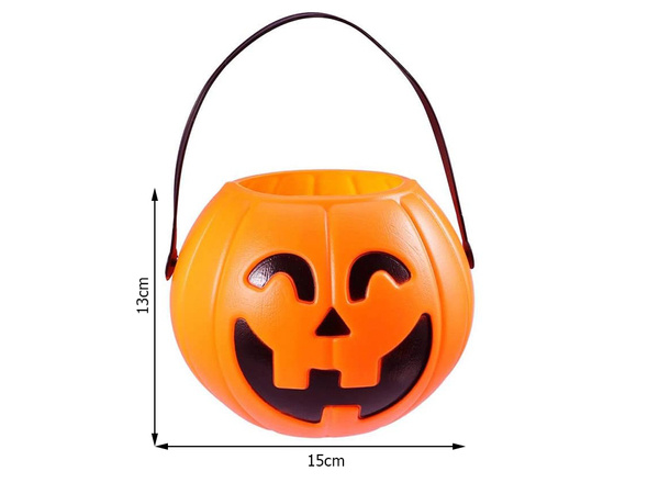 Cubo halloween calabaza caramelos contenedor grande