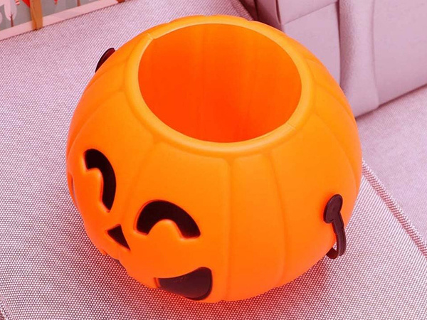 Cubo halloween calabaza caramelos contenedor grande