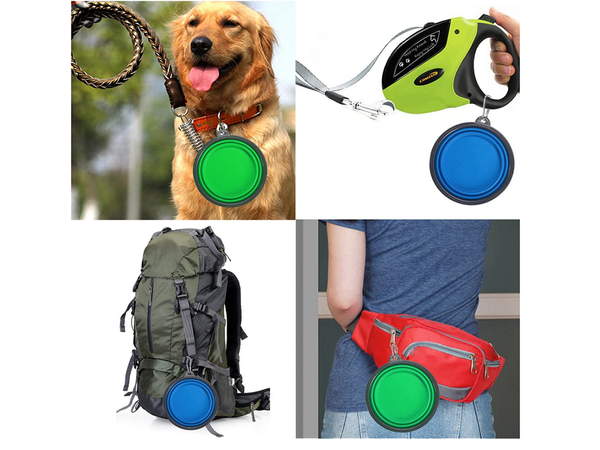 Cuenco plegable de silicona para perros de viaje 0,4 l