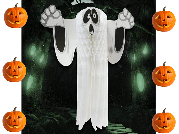 Fantasma colgante de papel halloween fantasma 3d decoración de papel doblado