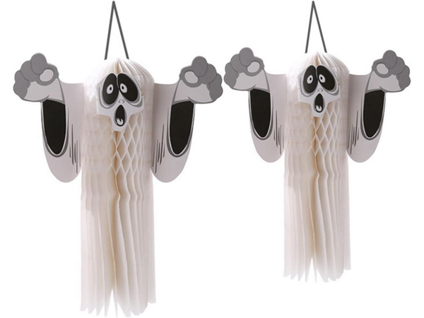 Fantasma colgante de papel halloween fantasma 3d decoración de papel doblado