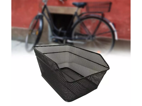 Gran cesta de la bicicleta cesta de la bicicleta de metal para portaequipajes fuerte atornillado