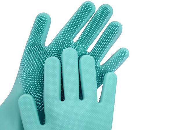 Guantes lavavajillas estropajo silicona cocina