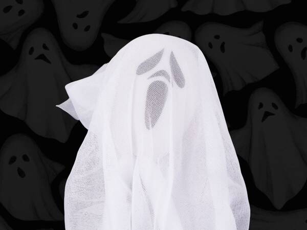 Halloween decoración colgante fantasma blanco grito esqueleto fantasma 65cm