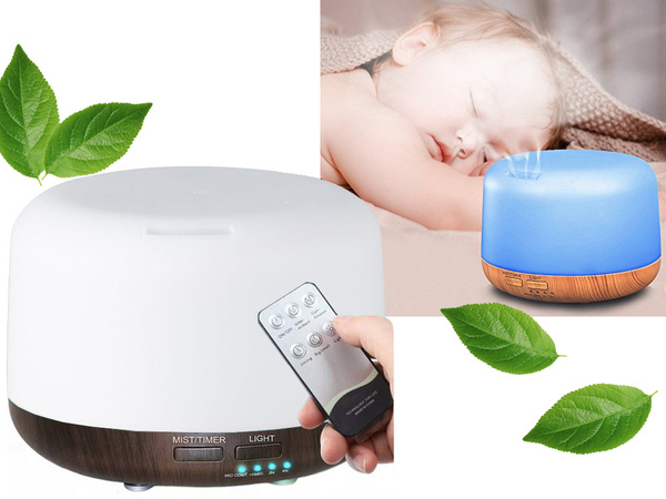 Humidificador difusor aromaterapia mando a distancia rgb