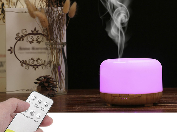 Humidificador difusor aromaterapia mando a distancia rgb