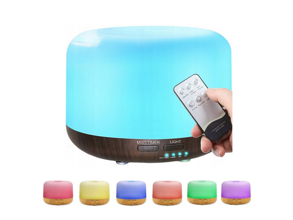 Humidificador difusor aromaterapia mando a distancia rgb