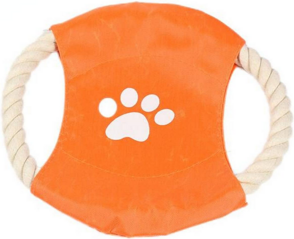 Juguete para perro chew tug rope frisbee disc