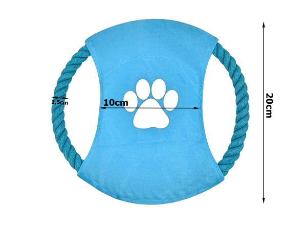 Juguete para perro chew tug rope frisbee disc