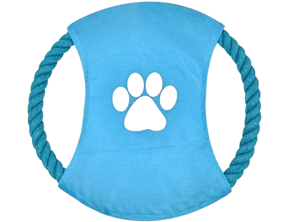 Juguete para perro chew tug rope frisbee disc