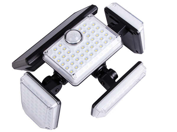 Lámpara solar 181 led con sensor de movimiento crepuscular + mando a distancia farola de jardín