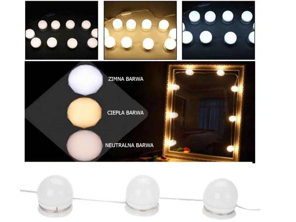 Led tocador espejo luces maquillaje set 10pcs