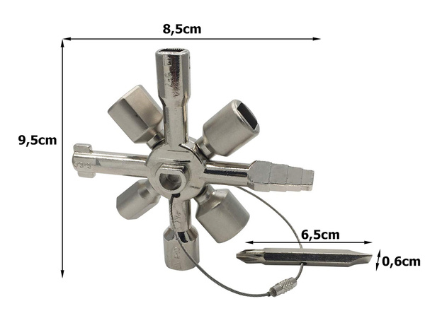 Llave eléctrica universal para armarios 10en1