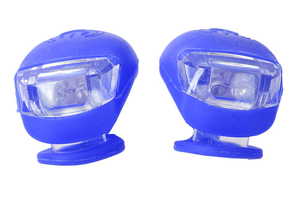 Luz de bicicleta 2 led frontal 2pcs silicona resistente al agua