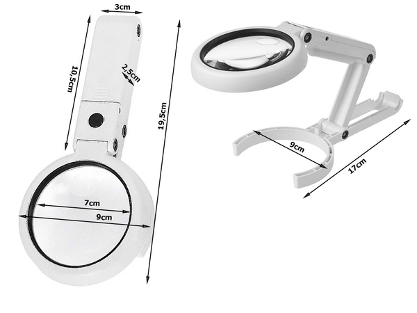 Luz de escritorio 5x 11x 8 led usb plegable