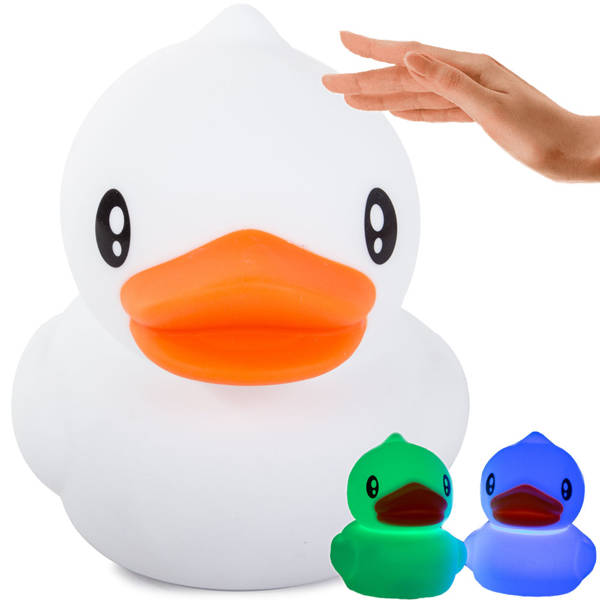 Luz nocturna led para niños rgb duck touch