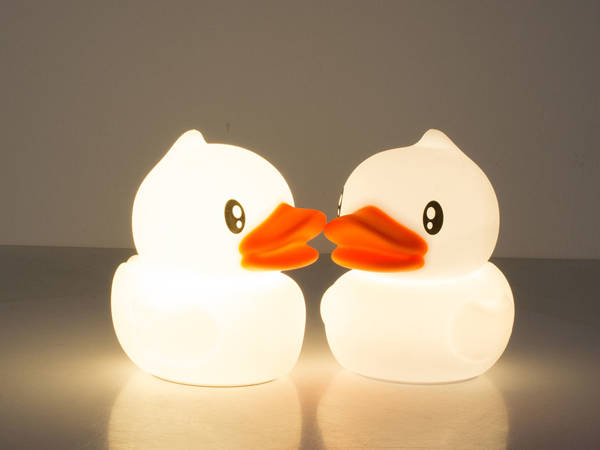 Luz nocturna led para niños rgb duck touch