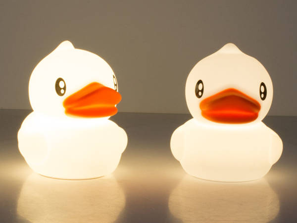 Luz nocturna led para niños rgb duck touch