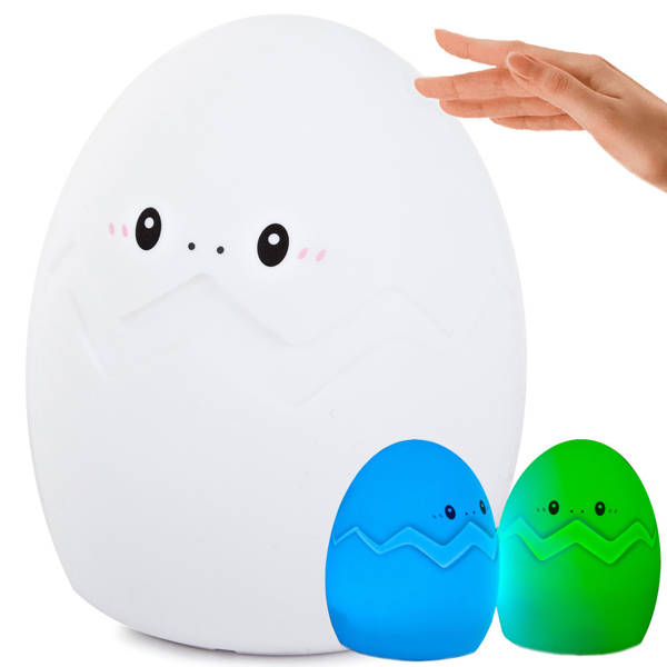 Luz nocturna led para niños rgb egg touch