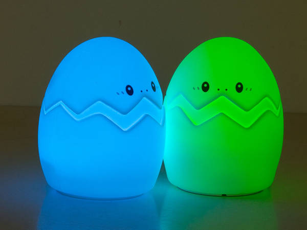 Luz nocturna led para niños rgb egg touch