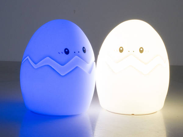 Luz nocturna led para niños rgb egg touch