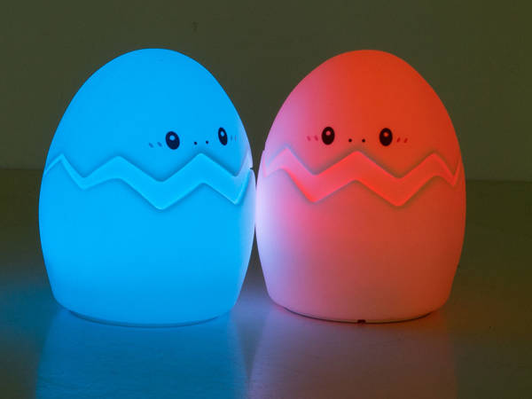 Luz nocturna led para niños rgb egg touch