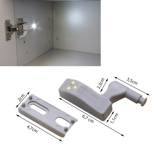 Luz puerta bisagra armario 3 leds