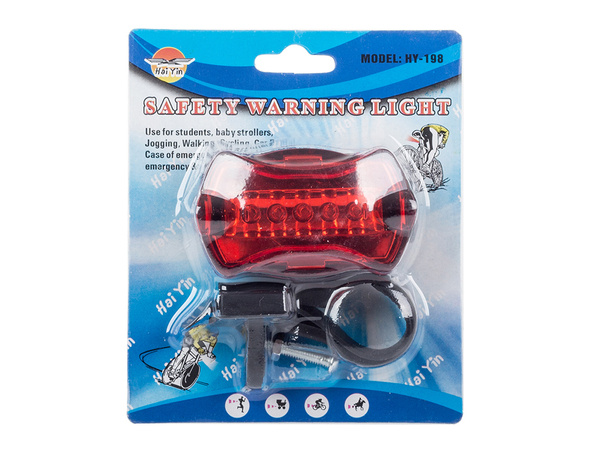 Luz trasera bicicleta 5 led