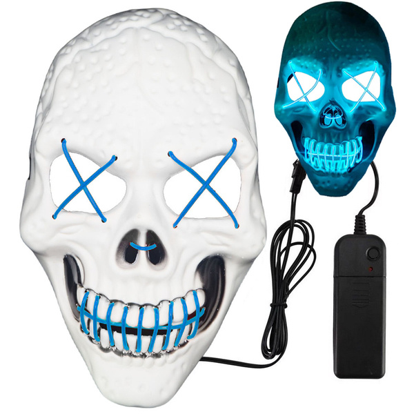 Máscara de calavera led halloween brillante led fiesta