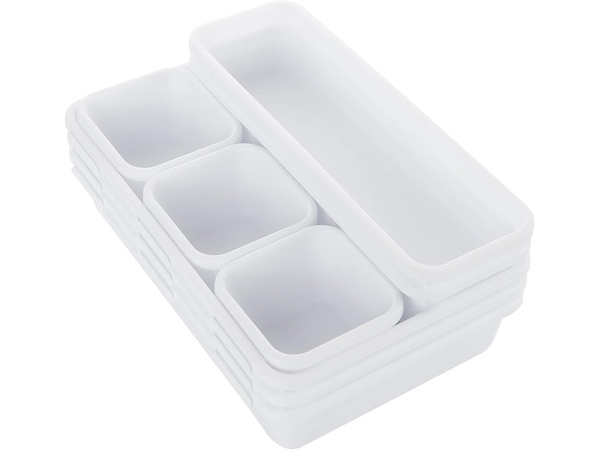 Organizador de cocina para cajón de cubiertos contenedor modular plegable xxl