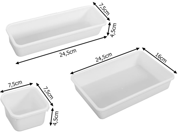 Organizador de cocina para cajón de cubiertos contenedor modular plegable xxl