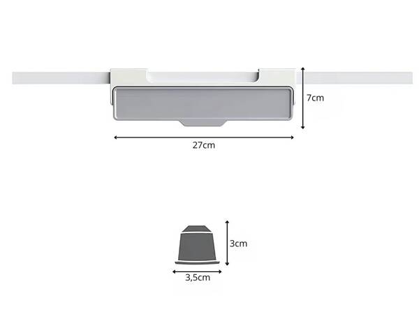 Organizador mural de cápsulas de café nespresso 30 cápsulas extraíble superior