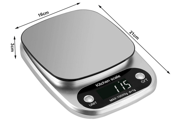 Pesas electronicas de cocina lcd hogar precisión exacta hasta 10kg 1g