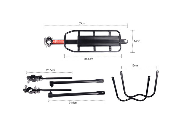 Portabicicletas trasero aluminio universal 50kg