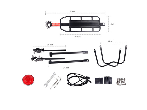 Portabicicletas trasero aluminio universal 50kg