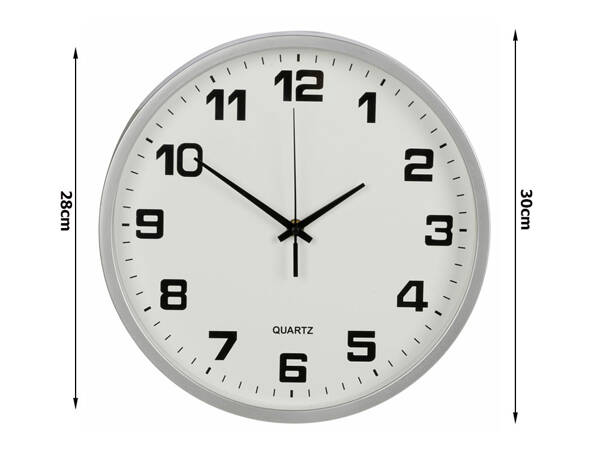 Reloj de pared grande no táctil silencioso segundero redondo de 25 cm