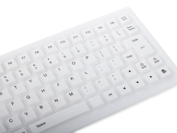 Silicona goma teclado blanco usb silencioso