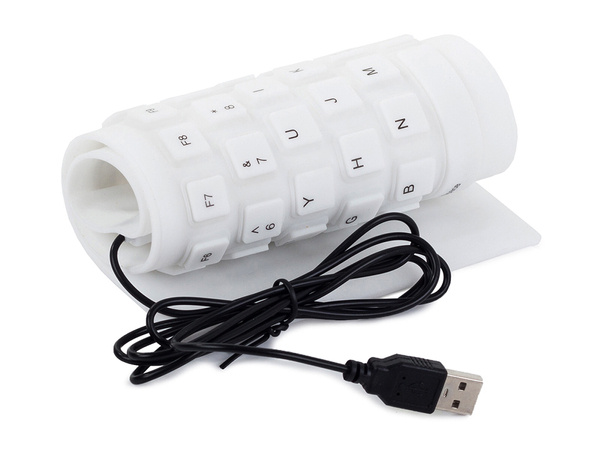 Silicona goma teclado blanco usb silencioso