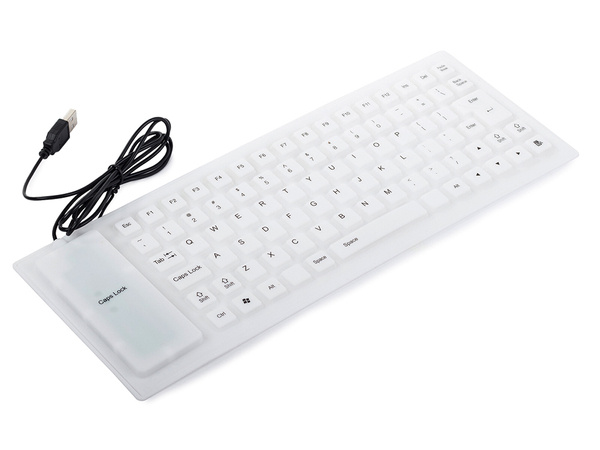 Silicona goma teclado blanco usb silencioso