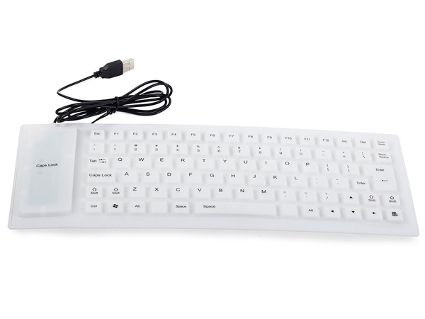 Silicona goma teclado blanco usb silencioso