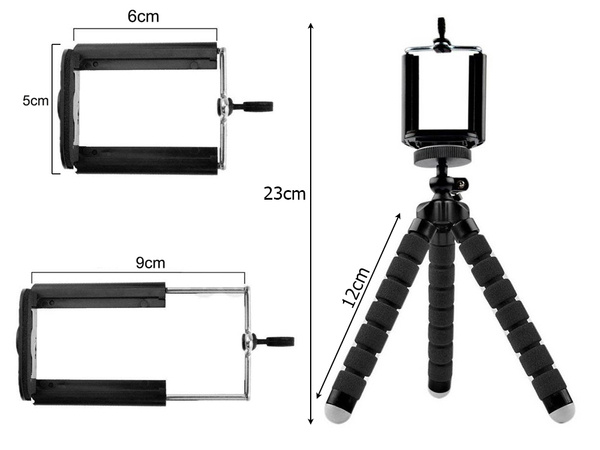 Soporte flexible para teléfono trípode