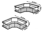 2x cuelgabarros de ducha laterales para baño