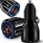 2xusb quickcharge 3.0 cargador de coche para tomas de mechero