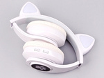 Auriculares inalambricos bluetooth radio fm mp3 orejas de gato retroiluminacion led