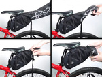 Bolsa de bicicleta bajo el sillín bolsa trasera impermeable pannier